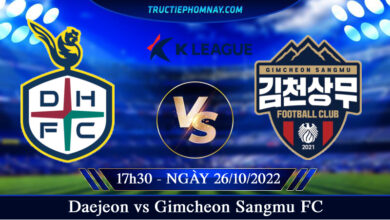 Soi kèo trận đấu Daejeon vs Gimcheon Sangmu FC