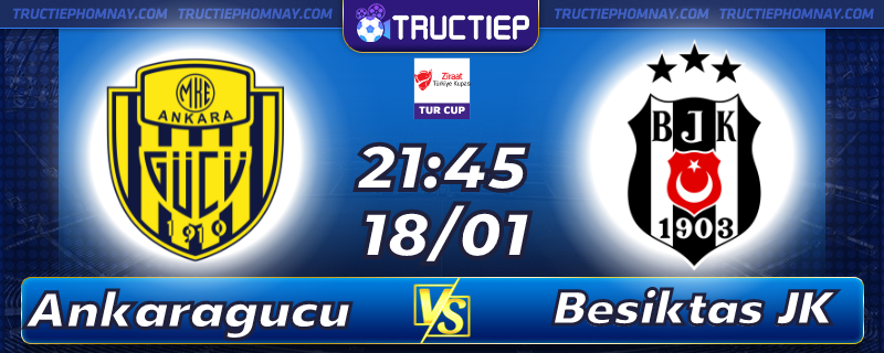 Lịch thi đấu bóng đá Ankaragucu vs Besiktas JK 21h45 ngày 18/01