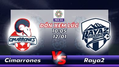 Lịch thi đấu Cimarrones Sonora vs Raya2 Expansion 10h05 ngày 12/01