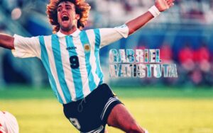 Gabriel Batistuta khoác áo ĐTQG Argentina