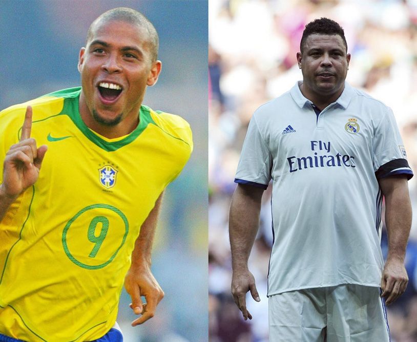 Ronaldo béo mặc tả để giảm cân