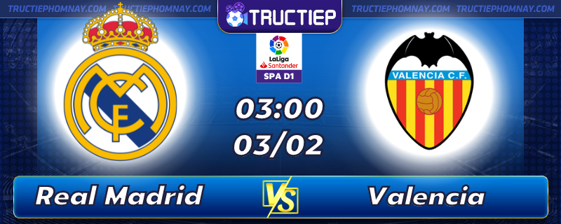 Lịch thi đấu, dự đoán kết quả Real Madrid vs Valencia 21h00 ngày 02/02