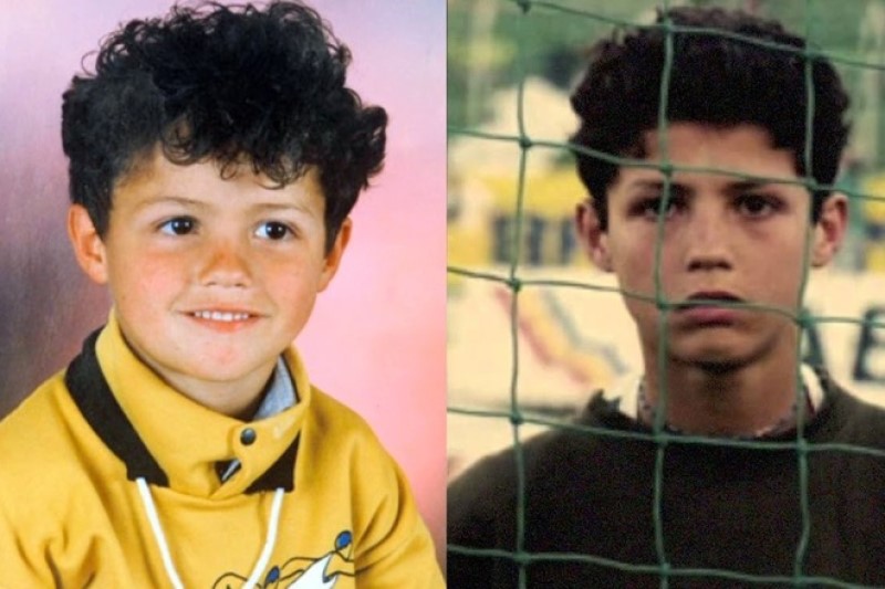 Kiểu tóc Ronaldo khi còn nhỏ tạo nên vẻ dễ thương