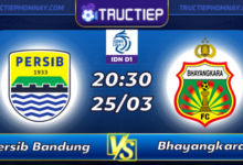 Lịch thi đấu Persib Bandung vs Bhayangkara lúc 20h30 ngày 25/03