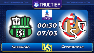 Lịch thi đấu Sassuolo vs Cremonese lúc 00h30 ngày 07/03