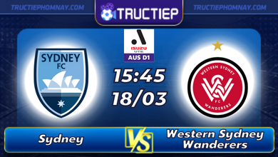 Lịch thi đấu Sydney vs Western Sydney Wanderers lúc 15h45 ngày 18/03